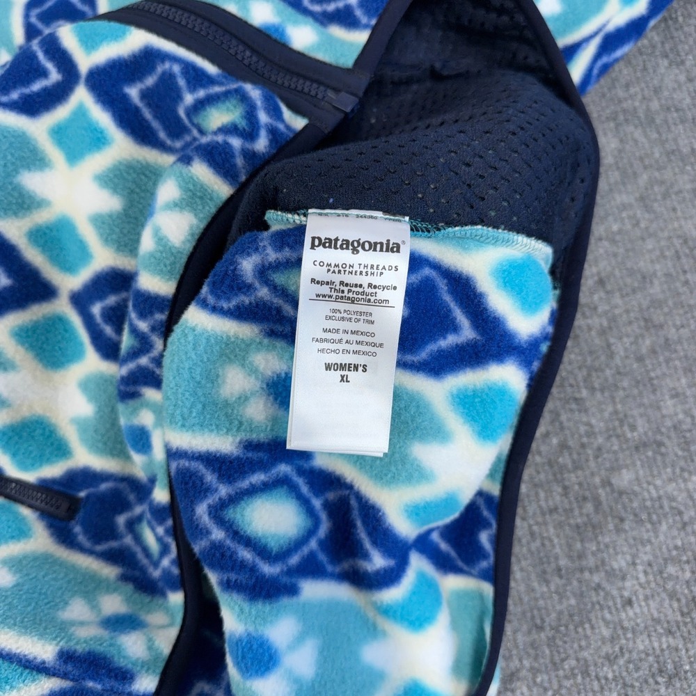 Patagonia Synchilla Lightweight Snap-T Hooded Full Zip Fleece Jacket Women XL - Picture 9 of 12